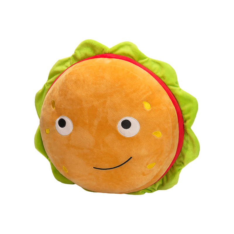 Kreatív Smiley Hamburger plüsspárna